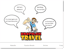 Tablet Screenshot of dropkicktravel.com